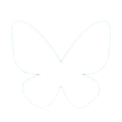 Bluesky butterfly logo in white